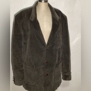 L.L. Bean Vintage leather button corduroy blazer size large tall